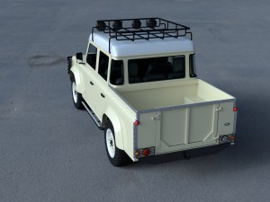 land rover defender 110 double cab pick up w inter 3D Model
