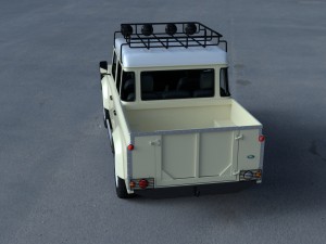 land rover defender 110 double cab pick up w inter 3D Model