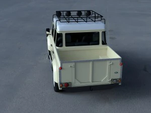 land rover defender 110 double cab pick up w inter 3D Model