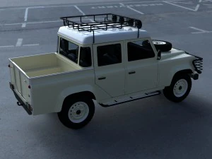 land rover defender 110 double cab pick up w inter 3D Model