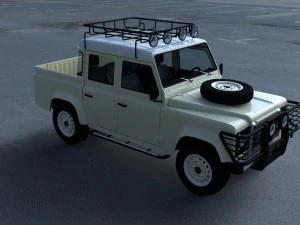 land rover defender 110 double cab pick up w inter 3D Model