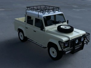 land rover defender 110 double cab pick up w inter 3D Model