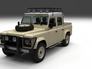 land rover defender 110 double cab pick up w inter 3D Model