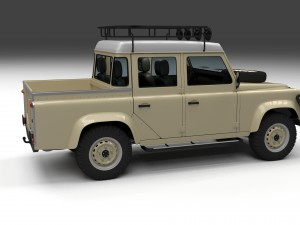 land rover defender 110 double cab pick up w inter 3D Model
