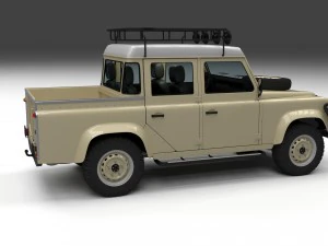 land rover defender 110 double cab pick up w inter 3D Model