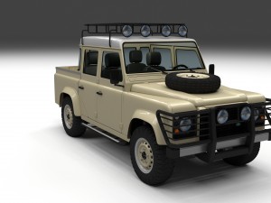 land rover defender 110 double cab pick up w inter 3D Model