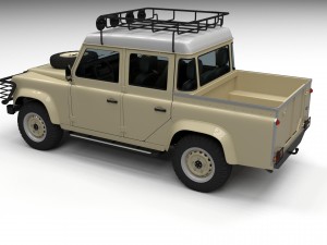 land rover defender 110 double cab pick up w inter 3D Model