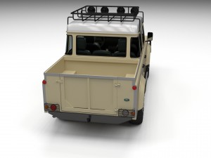 land rover defender 110 double cab pick up w inter 3D Model