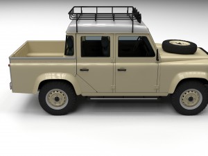 land rover defender 110 double cab pick up w inter 3D Model