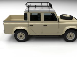 land rover defender 110 double cab pick up w inter 3D Model