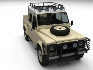 land rover defender 110 double cab pick up w inter 3D Model