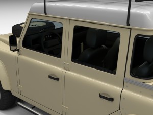 land rover defender 110 double cab pick up w inter 3D Model