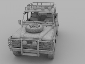 land rover defender 110 double cab pick up w inter 3D Model
