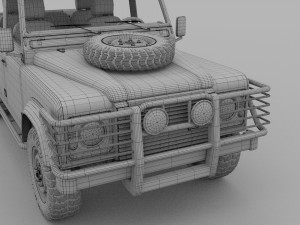 land rover defender 110 double cab pick up w inter 3D Model