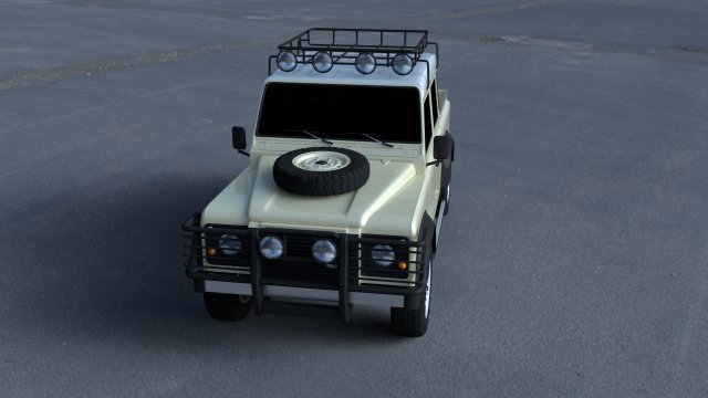 land rover defender 110 double cab pick up exterio Model 3D .c4d .max .obj .3ds .fbx .stl .blend 