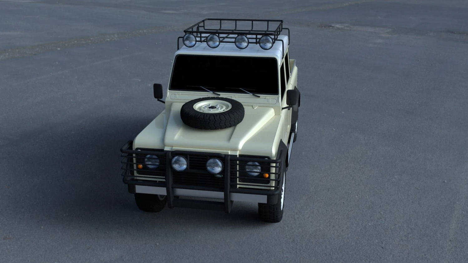 land rover defender 110 double cab pick up exterio 3D Model .c4d .max .obj .3ds .fbx .stl .blend