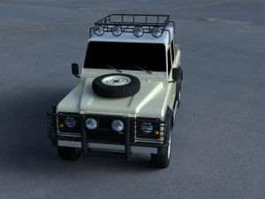 land rover defender 110 з подвійною кабіною 3D Модель