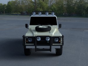 land rover defender 110 double cab pick up exterio Model 3D