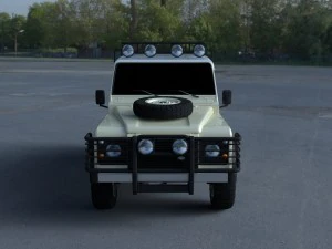 land rover defender 110 double cab pick up exterio 3D Model