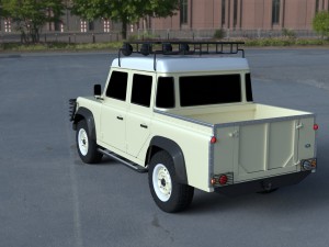 land rover defender 110 double cab pick up exterio Model 3D