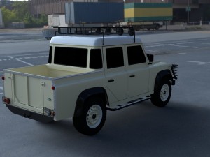 land rover defender 110 double cab pick up exterio Model 3D