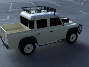 land rover defender 110 double cab pick up exterio 3D Model