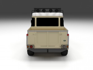land rover defender 110 double cab pick up exterio Model 3D
