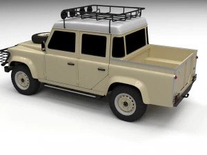 land rover defender 110 double cab pick up exterio 3D Model