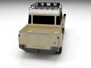 land rover defender 110 double cab pick up exterio Model 3D