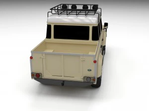 land rover defender 110 double cab pick up exterio 3D Model