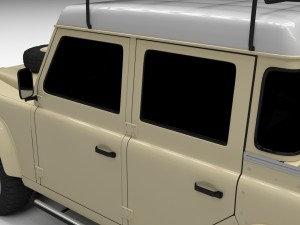 land rover defender 110 double cab pick up exterio Model 3D