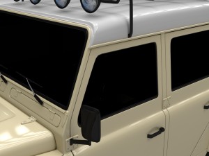 land rover defender 110 double cab pick up exterio Model 3D