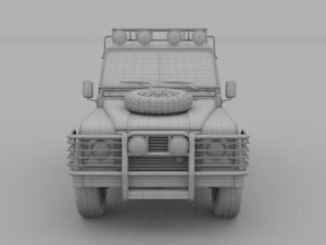 land rover defender 110 double cab pick up exterio Model 3D