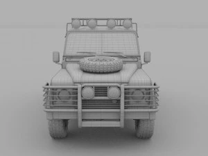 land rover defender 110 double cab pick up exterio 3D Model