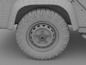 land rover defender 110 double cab pick up exterio 3D Model