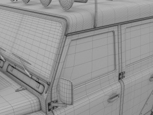 land rover defender 110 double cab pick up exterio Model 3D