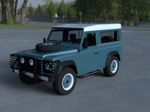 full land rover defender 90 station wagon hdri 3D Model