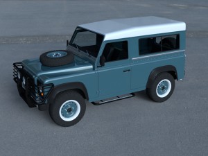 full land rover defender 90 station wagon hdri 3D मॉडल