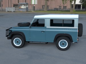 full land rover defender 90 station wagon hdri 3D मॉडल
