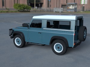 full land rover defender 90 station wagon hdri 3D मॉडल