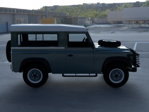 full land rover defender 90 station wagon hdri 3D मॉडल