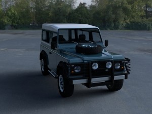 full land rover defender 90 station wagon hdri 3D मॉडल