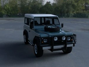 full land rover defender 90 station wagon hdri 3D Model