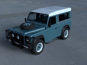 full land rover defender 90 station wagon hdri 3D मॉडल