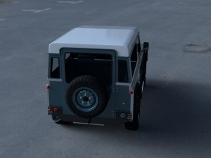 full land rover defender 90 station wagon hdri 3D मॉडल