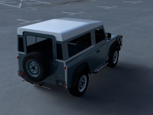 full land rover defender 90 station wagon hdri 3D मॉडल