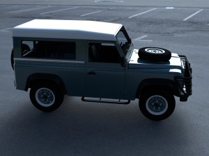 full land rover defender 90 station wagon hdri 3D मॉडल