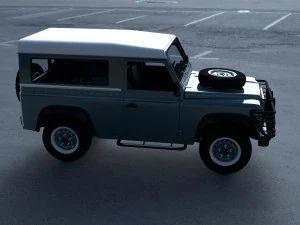full land rover defender 90 station wagon hdri 3D Model