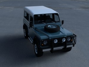 full land rover defender 90 station wagon hdri 3D मॉडल