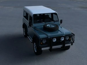 full land rover defender 90 station wagon hdri 3D Model